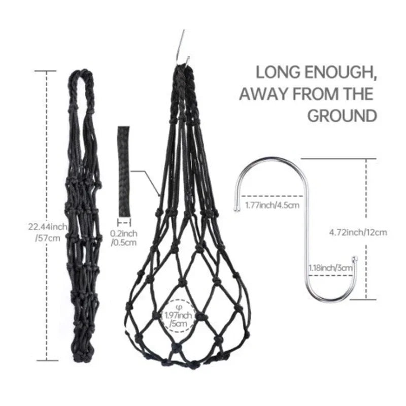 Hängender Gemüse- und Obstnetzbeutel für Geflügel zur Futterspendernutzung