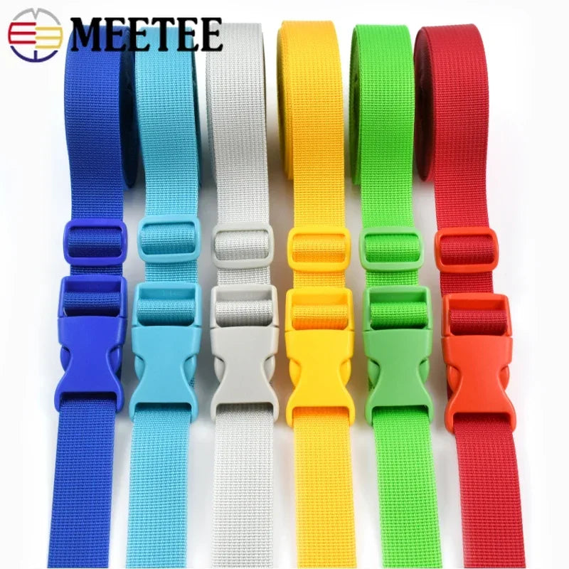 Nylon Gurtband Set mit Kunststoff und Metall Schnallen 20/25mm DIY