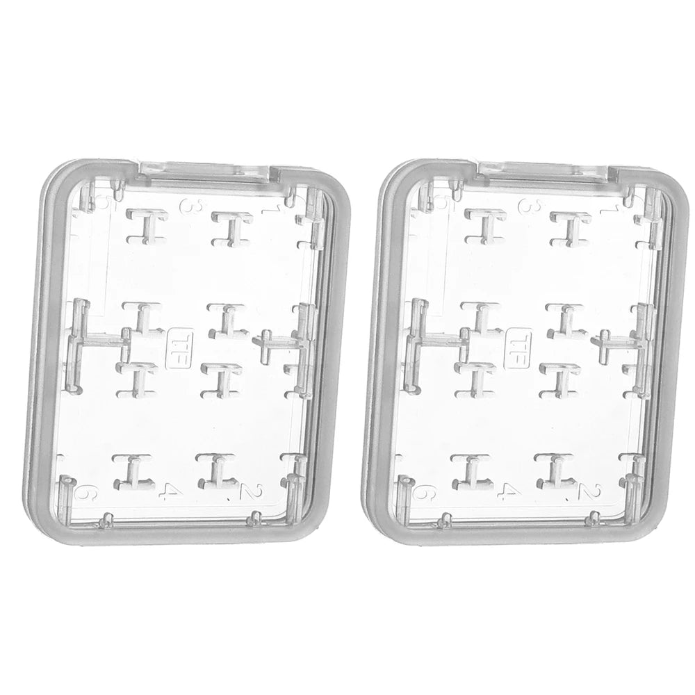 8-in-1 Transparente SD TF MS Kartenbox für sicheren Schutz und Ordnung