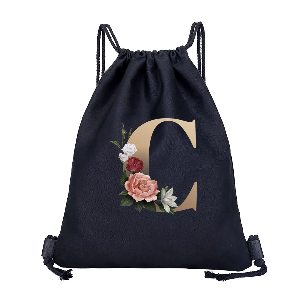 Leichter Kordelzug Rucksack aus Canvas 40x35 cm für Sport - Reisen