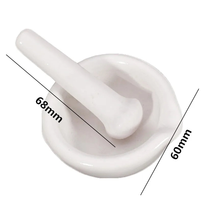 Porzellan Mörser - Stößel Set 60mm – Stilvoller Kräuter- und Gewürzgrinder