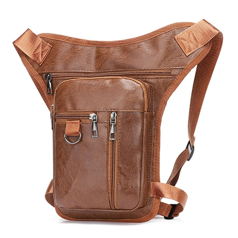 PU Leder Beintasche Wasserdicht für Motorrad & Reise – Hüfttasche Unisex, Farbwahl