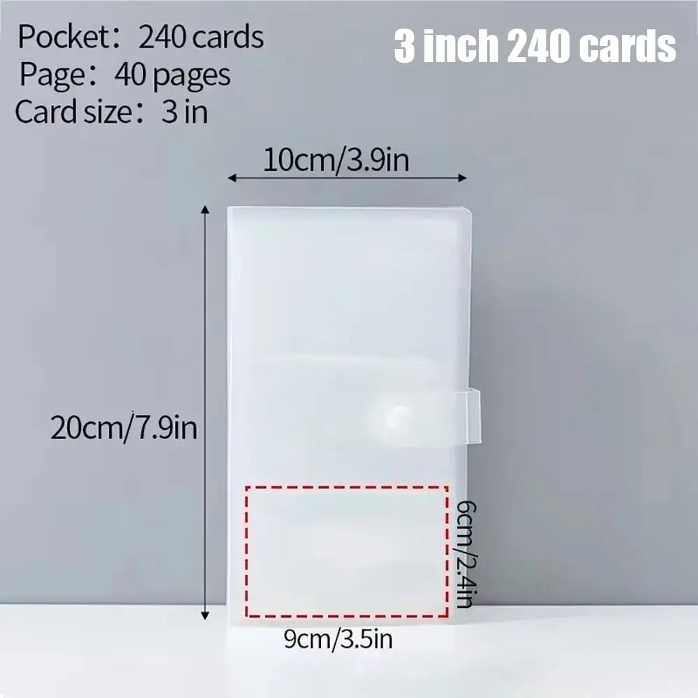 Transparentes PVC Fotoalbum für 80/160 Karten 3-6 Zoll Idol Star Sammlung