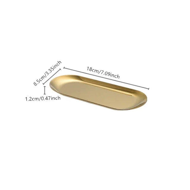 Eleganter ovaler Edelstahl-Essteller Gold oder Silber – stilvoll servieren