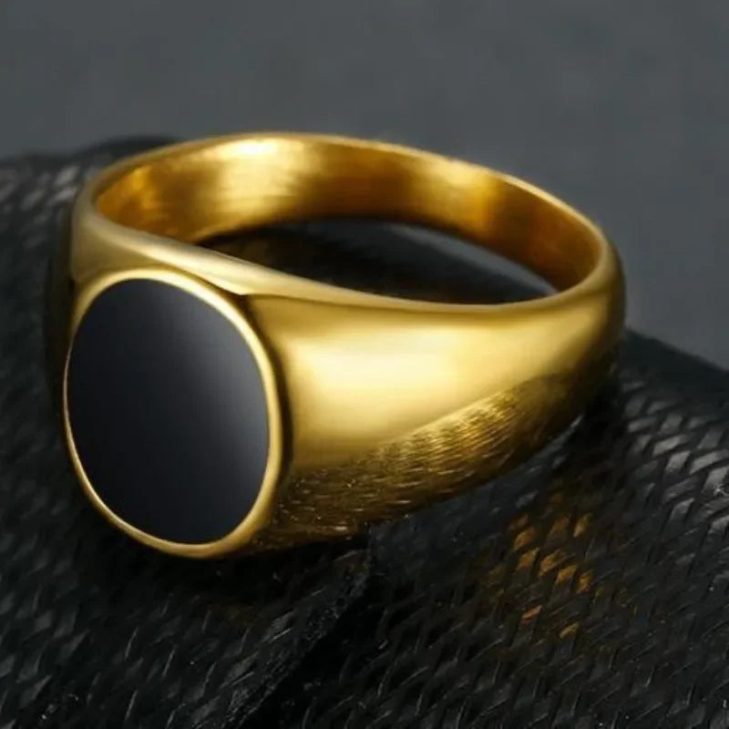 Glänzender Herrenring aus Legierung mit stilvollem Tropfen-Effekt