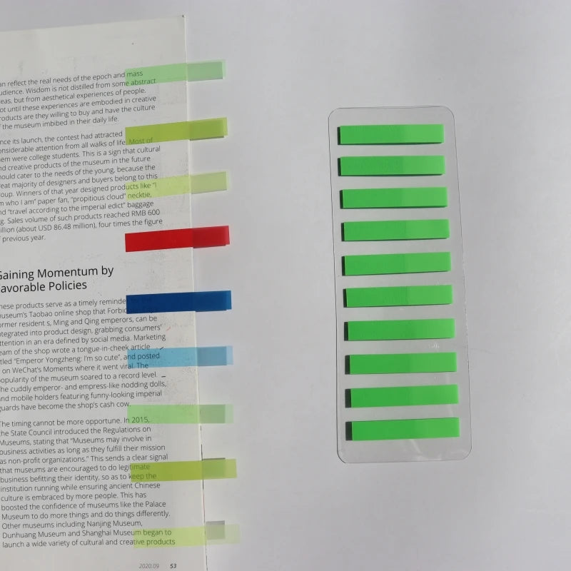 200 selbstklebende farbige Index-Tabs Haftnotizen für Büro und Schule