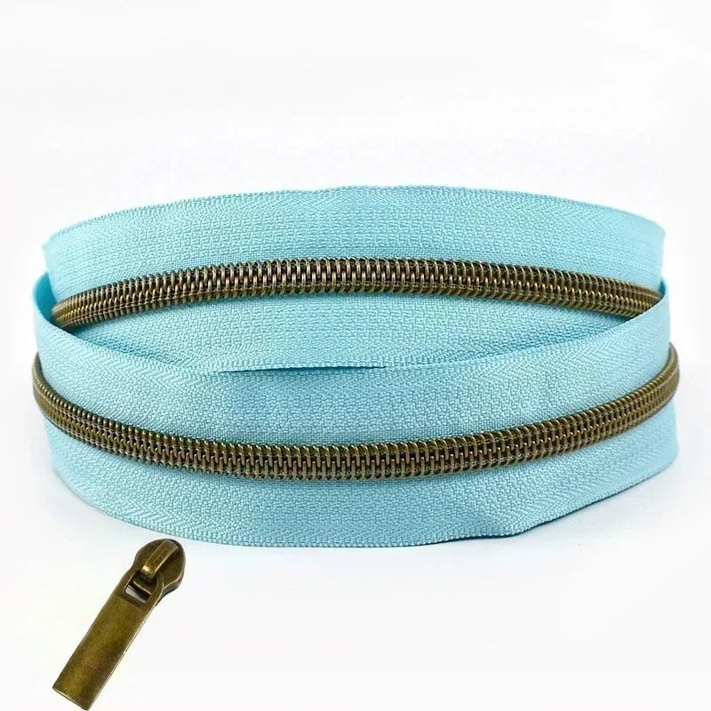 Nylon Reissverschlussband Nr 5 pro Meter mit Schiebern fuer Naehprojekte