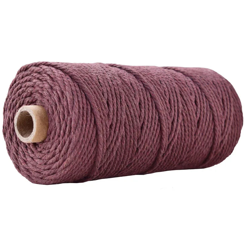 100 m Rolle bunte 3 mm Baumwollschnur für DIY und Dekoration