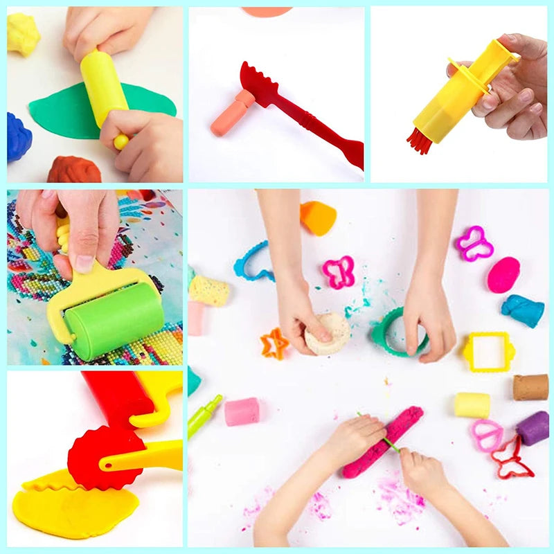 Kreatives Modellieren: 15-teiliges Ton- - Teigwerkzeuge-Set für Kinder ab 3 Jahren