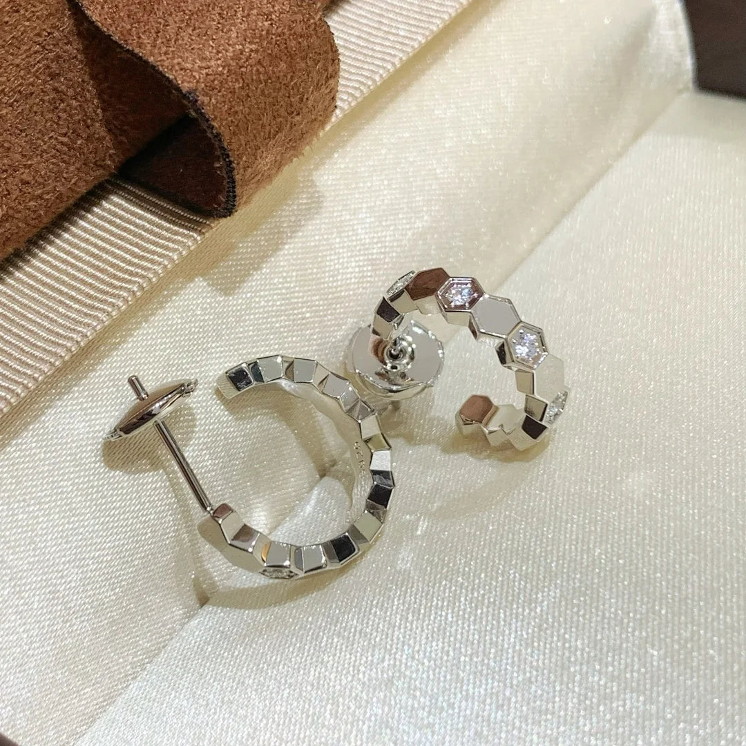 Handgefertigte Damenohrringe aus Sterlingsilber mit Zirkonsteinen