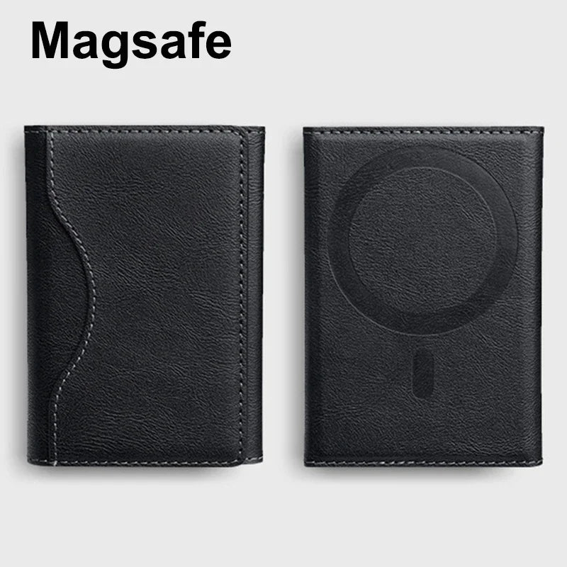 Unisex Magnetischer PU Leder Kartenhalter – MagSafe kompatibel für Handy