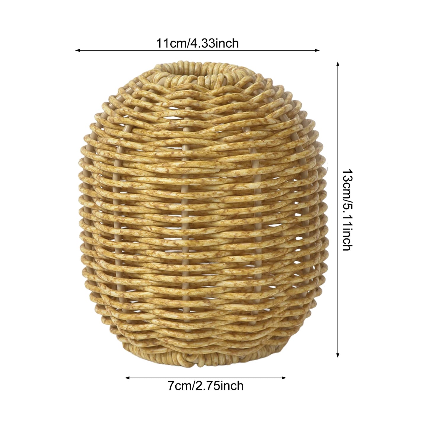 Handgewebte Kunststoff Vase Rattan Optik für kreative Blumenarrangements
