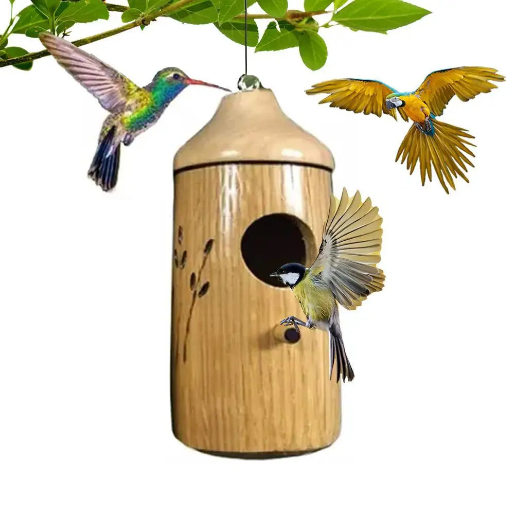 Charmantes Kolibri-Haus aus Holz für Ihren Garten, dekorativ