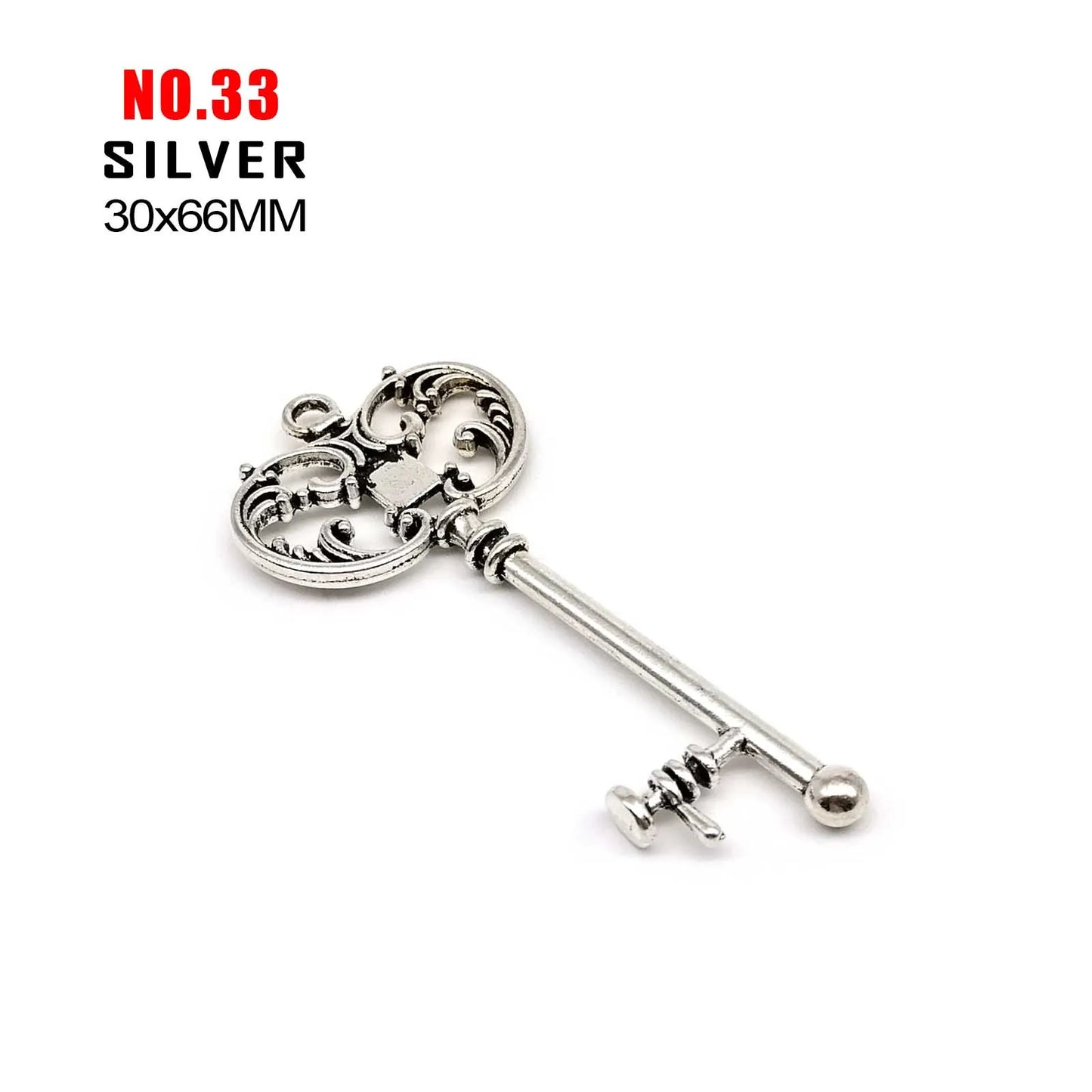 2er Set dekorative Metall-Schlüssel für Steampunk Schmuck DIY Basteln