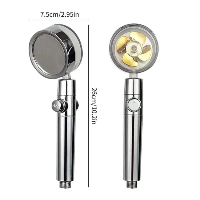 Hochdruck Duschkopf aus ABS mit 360° Rotation - Wassersparfunktion