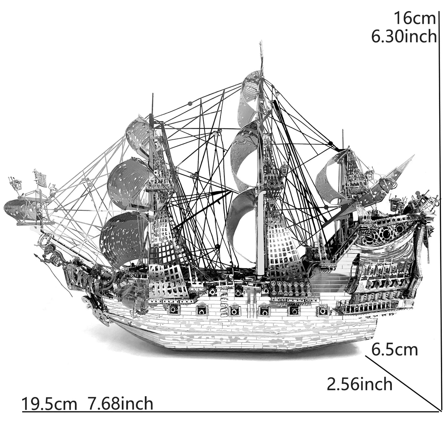 Queen Anne 3D Metall Puzzle Modell-Kits DIY Laser Cut Spielzeug