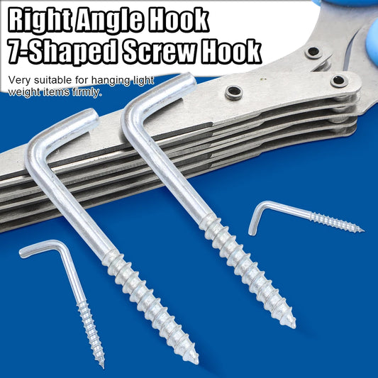 L-förmige Schraubhaken Stahl verzinkt verschiedene Größen 20 Stück