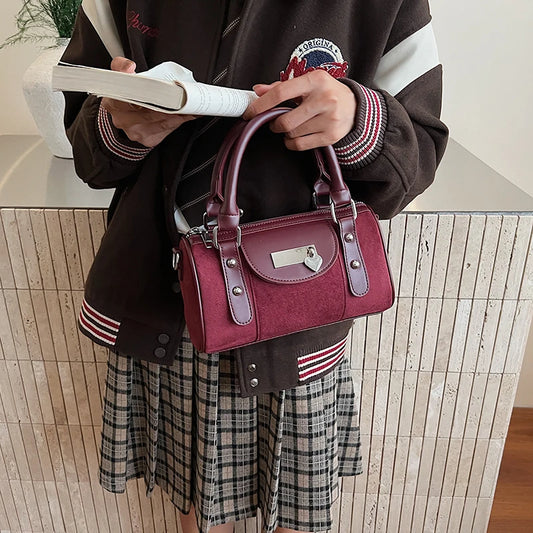 LEFTSIDE Vintage Umhängetasche aus Wildlederimitat für Damen-Yabubest - Home & More