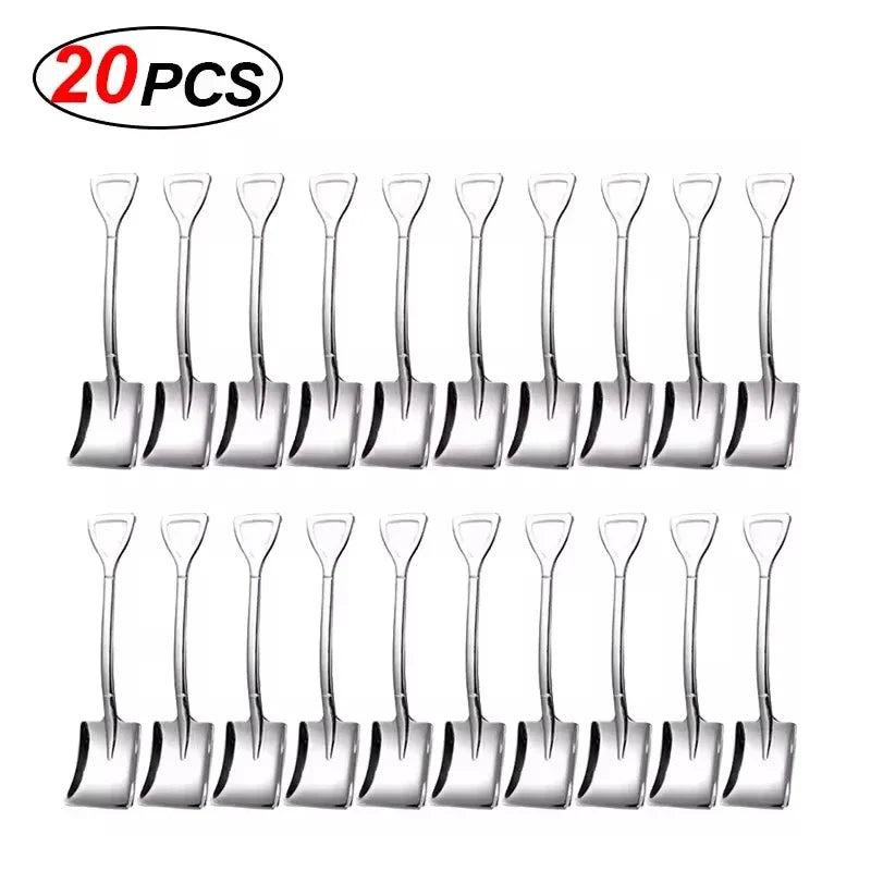 Elegante Mini-Löffel aus Edelstahl in Gold - Silber – 20er Set für Kaffee - Dessert