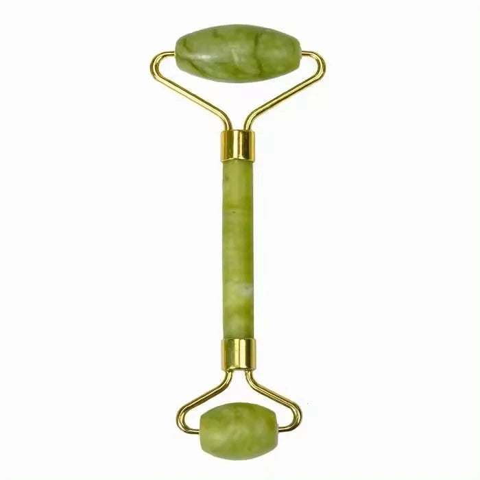 Natürlicher Gesichts-Jade-Roller mit kühlendem Gua Sha Set
