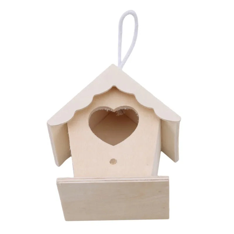 Mini Holz Vogelkäfig für Outdoor Deko im Garten