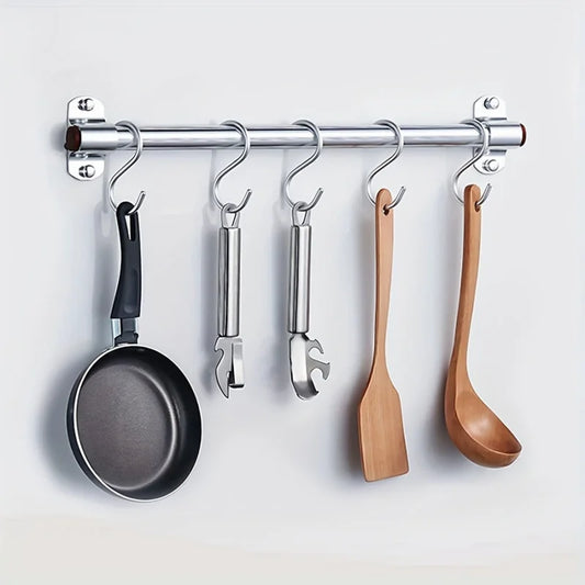 10er Set stabile Edelstahl S-Haken mit kratzfesten Kappen verstellbar