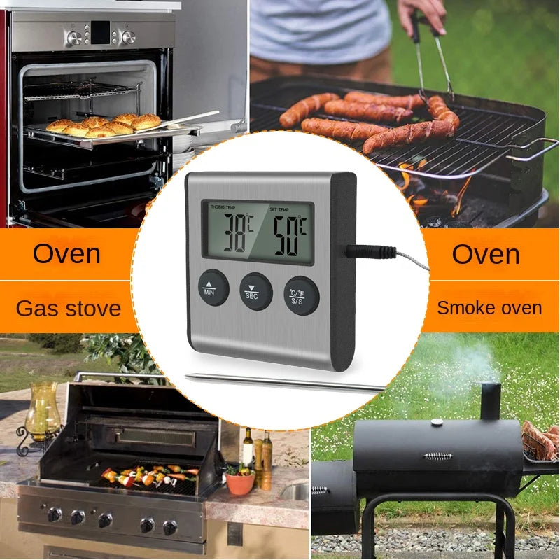 Digitales Lebensmittel-Thermometer mit Magnetischer Edelstahl-Sonde