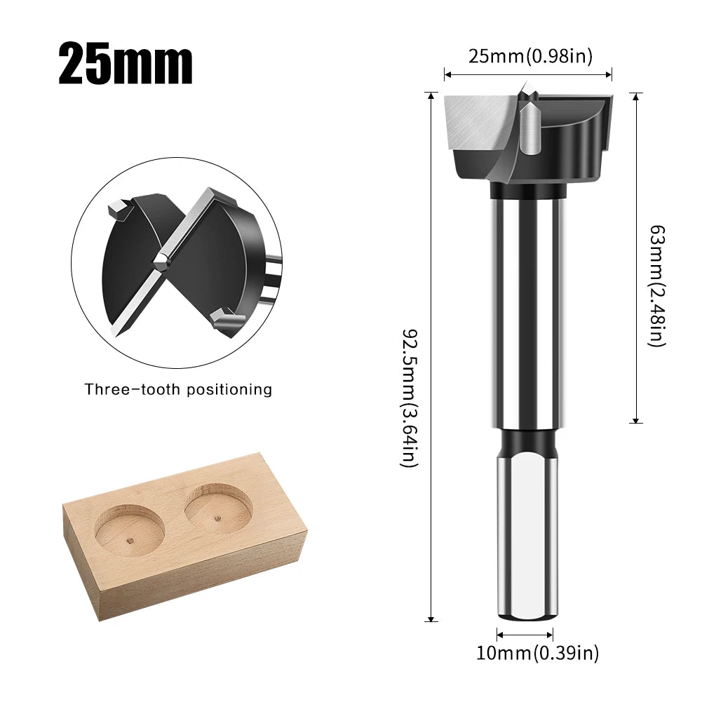 Präziser Hartmetall Forstner Bohrer 12-60mm für Holzbearbeitung