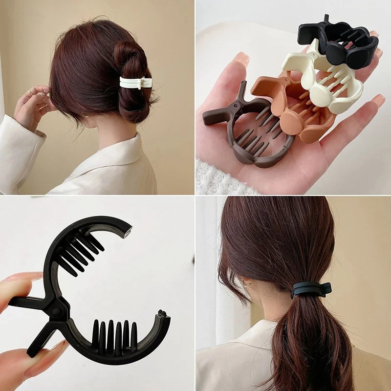 Frosted Mini Krabben Haarclip – Sicherer Halt - stylisher Y2K Look für Frauen