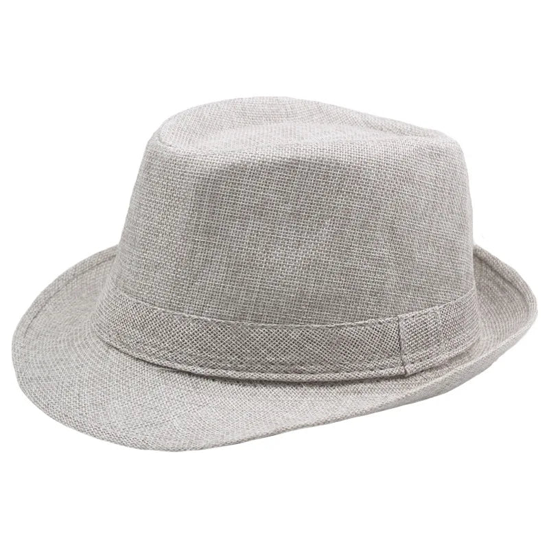 Atmungsaktiver Leinen-Jazz-Hut für Herren – Stylischer Sonnenschutz im Retro-Look
