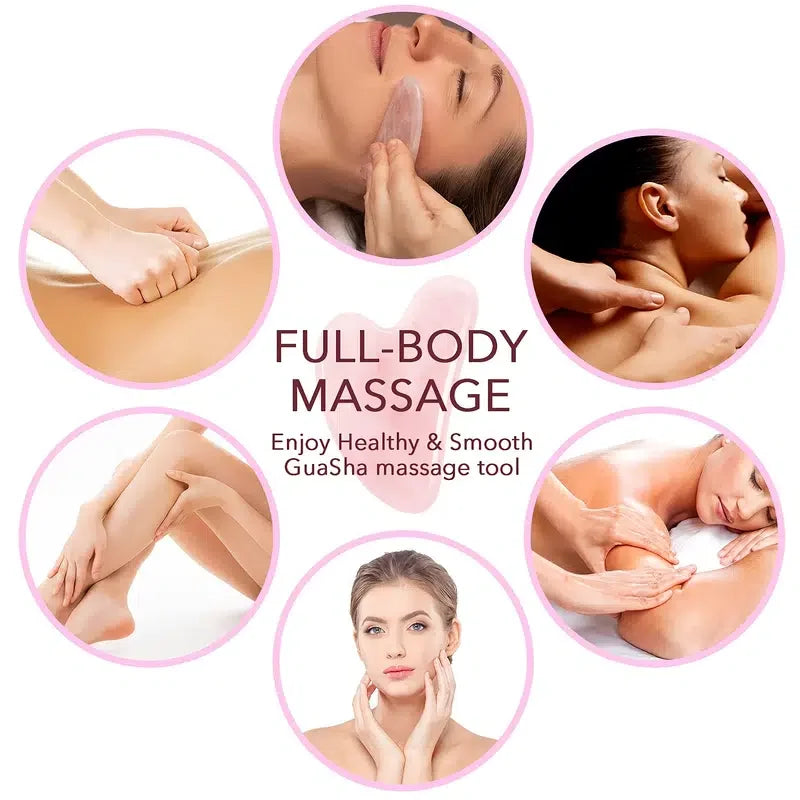 Natürlicher Jade Gua Sha Gesichts Massage Roller für Hautpflege SPA