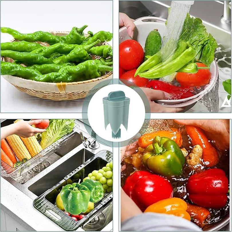 2-in-1 Obst - Pfeffer Corer – Sicherer Kernentferner aus ABS, kompakt - robust