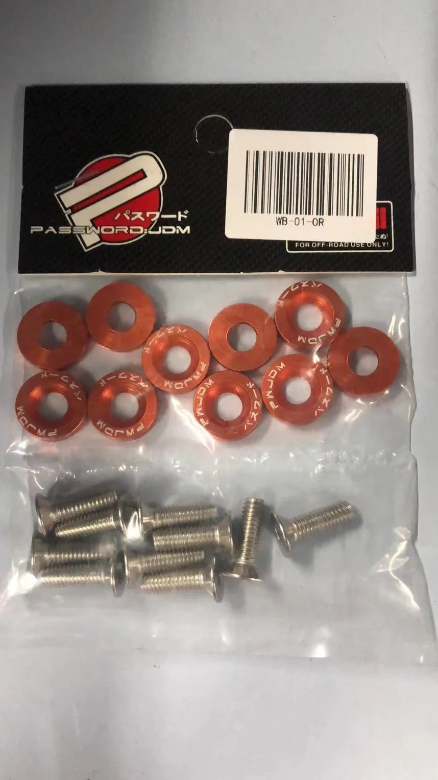 10x M6 Universal Schrauben Set für Auto Styling Kotflügel - Kennzeichen