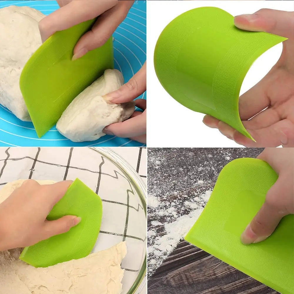 2-teiliges Kunststoff Teigschaber Set flexibel und lebensmittelecht