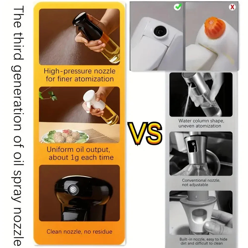 300ml 500ml Kunststoff Öl Sprayer Flasche Ölspender für Küche BBQ