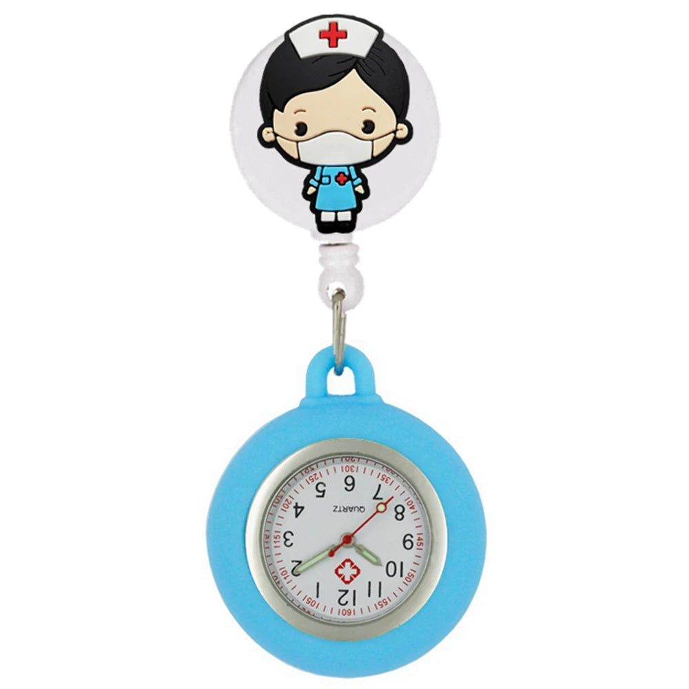 Präzise - stilvoll: Unisex Fob Taschenuhr mit medizinischen Symbolen, 4 cm