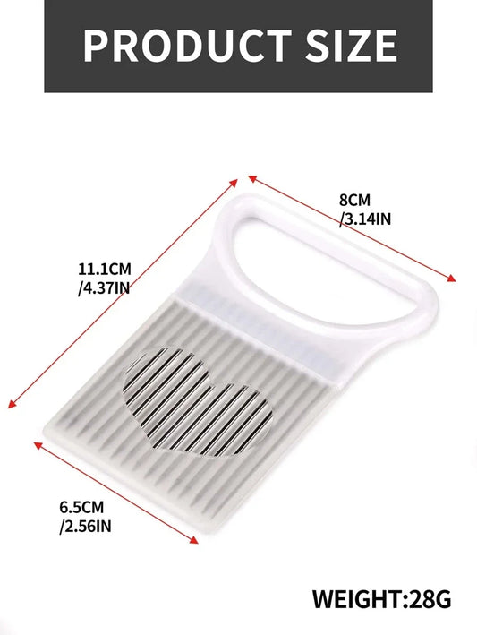 Bunter Zwiebelschneider mit Edelstahlhalter für müheloses Schneiden