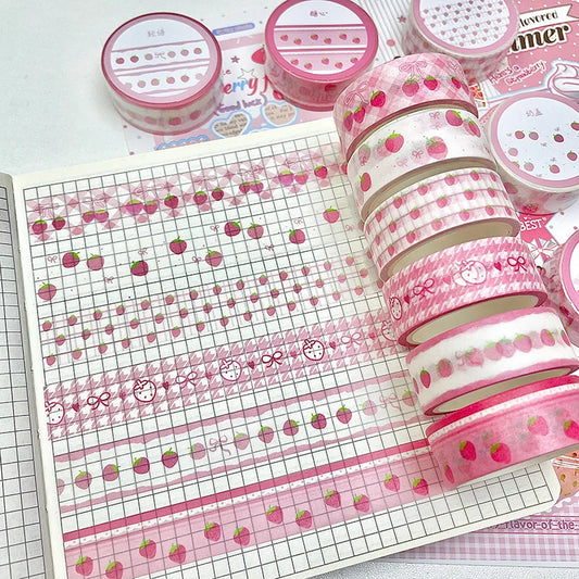 6-teiliges Obst Motiv Washi Tape Set für kreative Bastelideen