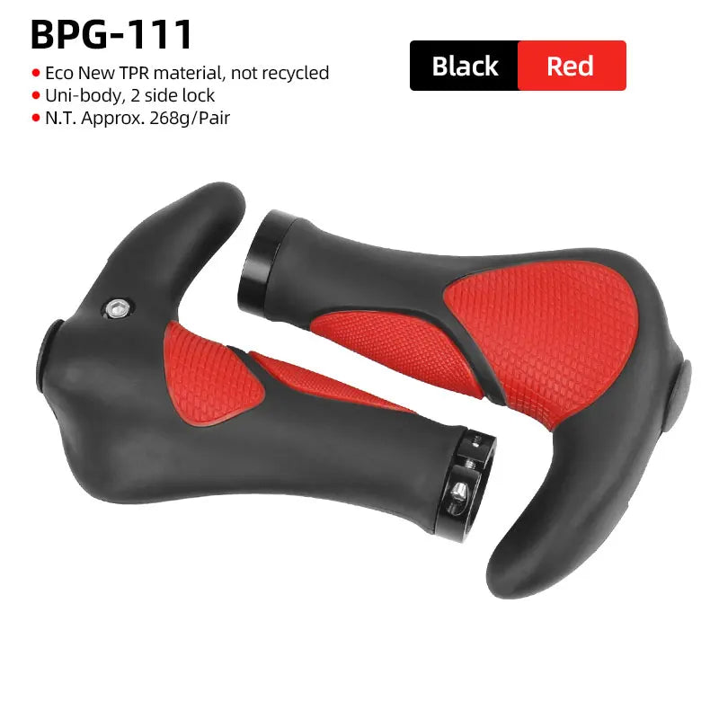 Ergonomische MTB Fahrradgriffe Schwarz-Grau, Profi Grip - Komfort, 1 Paar