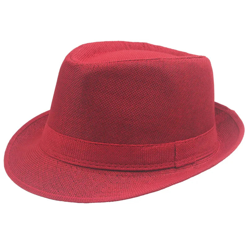 Atmungsaktiver Leinen-Jazz-Hut für Herren – Stylischer Sonnenschutz im Retro-Look