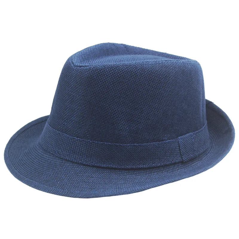 Atmungsaktiver Leinen-Jazz-Hut für Herren – Stylischer Sonnenschutz im Retro-Look