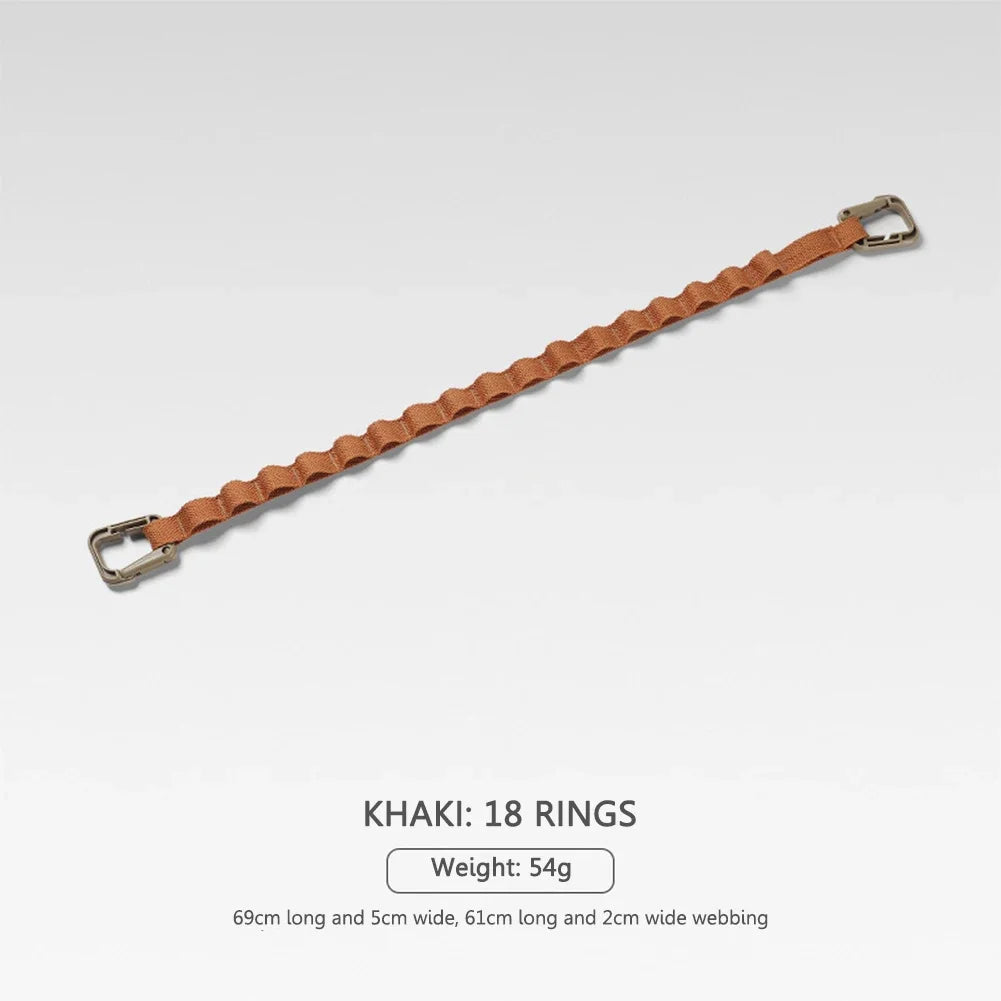 Multi-Clip Camping Wäscheleine mit 5 10 oder 18 Aufhängeringen Strap
