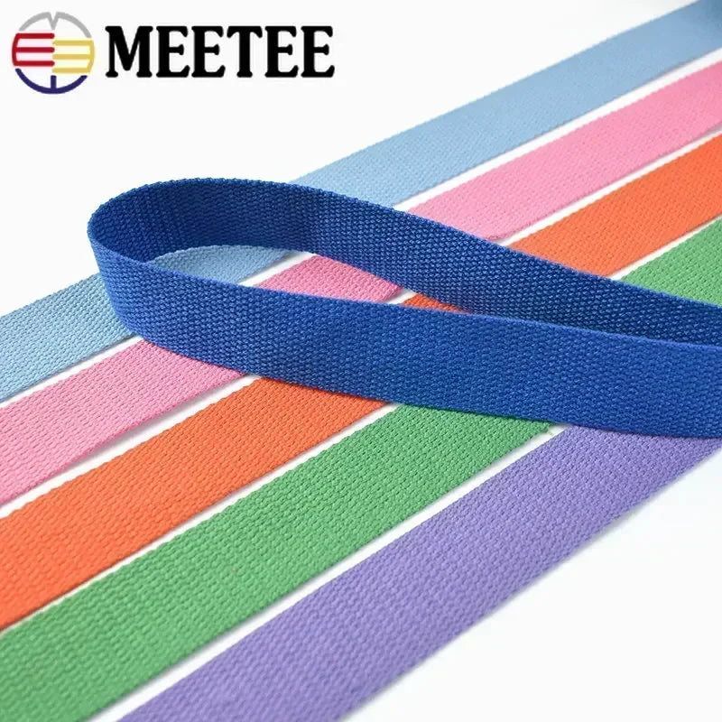 4M Polyester/Nylon Gurtband 1.3mm dick, 20-50mm breit für DIY Nähen Rucksäcke
