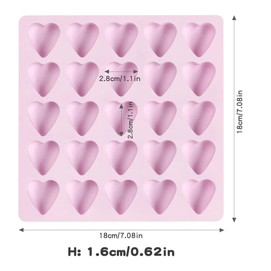 Dreidimensionale herzförmige Schokoladen-Silikon-Backform für Süßwaren