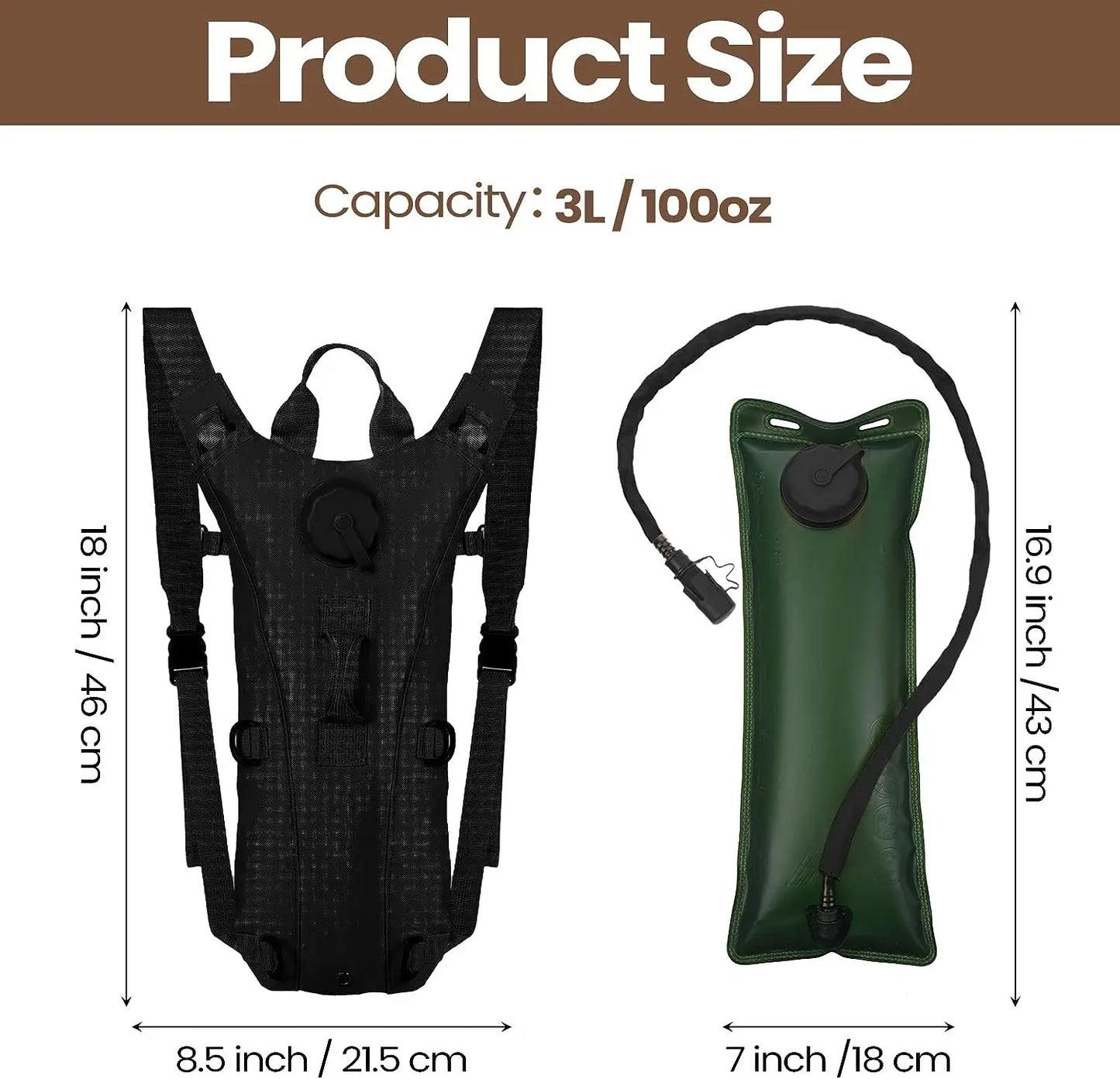 Robuster Sport-Trinkrucksack 3L mit wasserdichter Blase – leicht - komfortabel