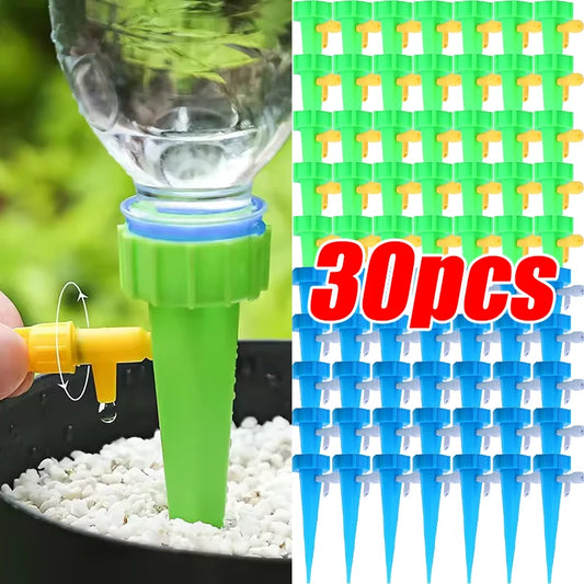 Automatische Tropfbewässerung für Garten - Gewächshaus – 2-30 Stück Kunststoff Sets