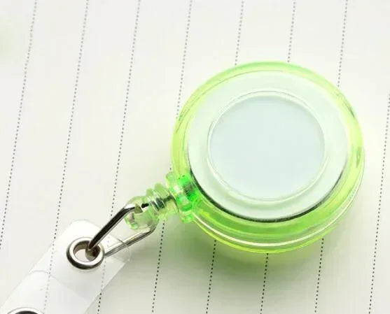 Frauen Studenten ID Kartenhalter versenkbar transparent mit Clip