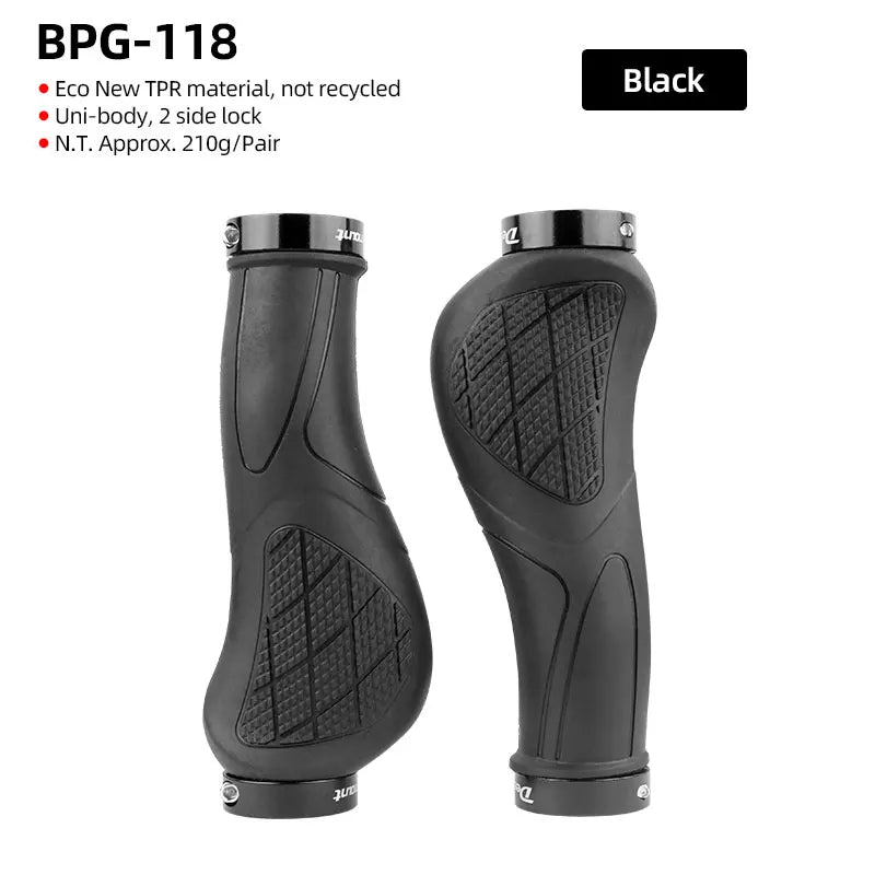 Ergonomische MTB Fahrradgriffe Schwarz-Grau, Profi Grip - Komfort, 1 Paar