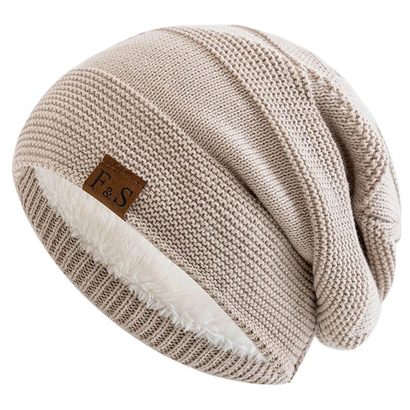 Unisex Winter Mütze gefüttert – Warme Slouchy Beanie für Männer und Frauen
