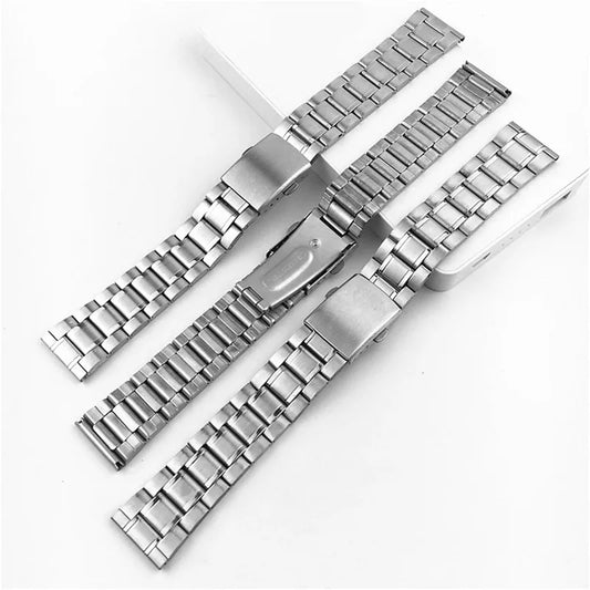 Edelstahl Uhrenarmband in 12-22mm Breite mit Faltschließe Universal